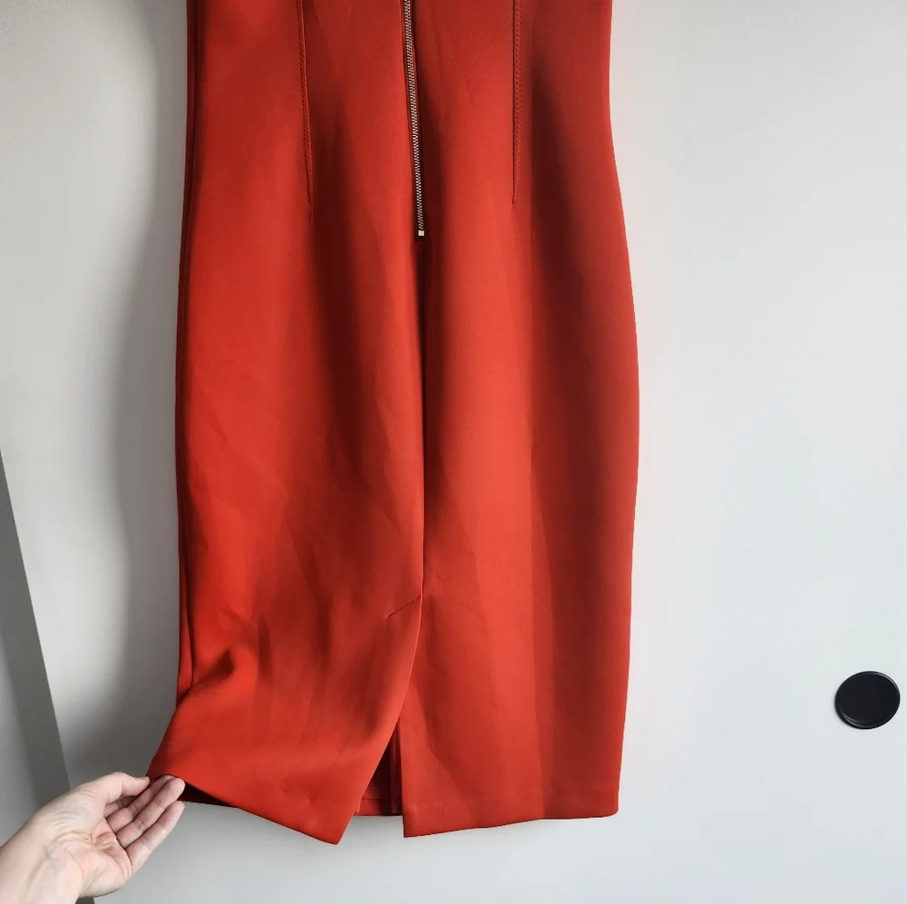 Marciano Red Spaghetti Strap Midi Dress - Picture 3 of 4